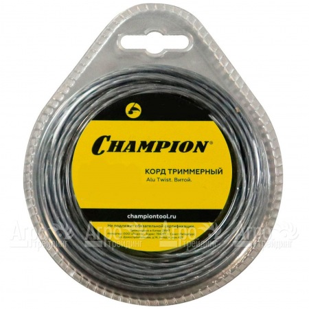 Корд триммерный Champion Alu Twist 3.0мм, 60м (витой)+нож  в Комсомольске-на-Амуре