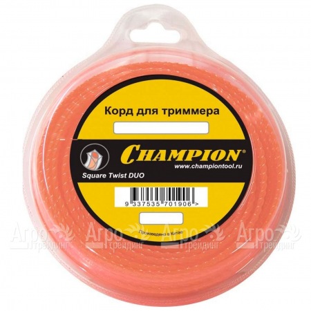 Корд триммерный Champion Square Twist Duo 2.4мм, 44м (витой квадрат)  в Комсомольске-на-Амуре