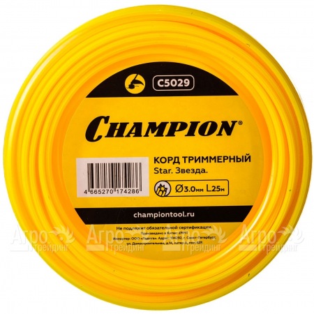 Корд триммерный Champion Star 3.0мм, 25м (звезда)  в Комсомольске-на-Амуре