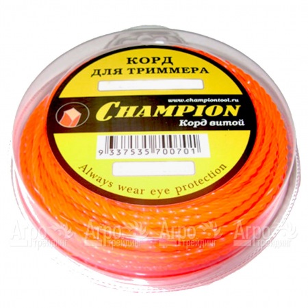 Корд триммерный Champion Twisted Square 2.4мм, 12м (витой квадрат) в Комсомольске-на-Амуре