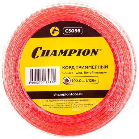 Корд триммерный Champion Square Twist Duo 2.0мм, 126м (витой квадрат)+нож  в Комсомольске-на-Амуре