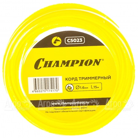 Корд триммерный Champion Star 1.6мм, 15м (звезда) в Комсомольске-на-Амуре