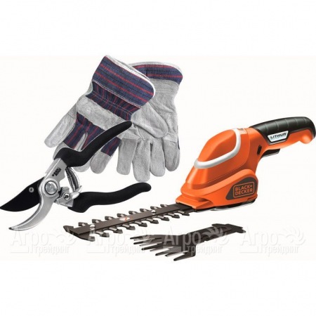 Ножницы аккумуляторные для травы Black+Decker GSL 700 KIT-QW в Комсомольске-на-Амуре