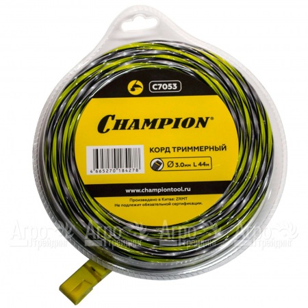 Корд триммерный Champion Tornado 3.0мм, 44м (витой квадрат)  в Комсомольске-на-Амуре