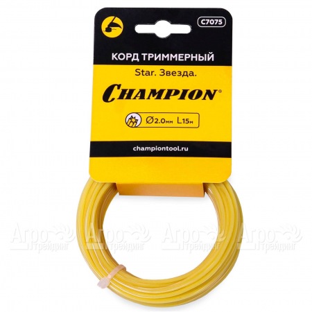 Корд триммерный Champion Star 2.0мм, 15 м (звезда) в Комсомольске-на-Амуре